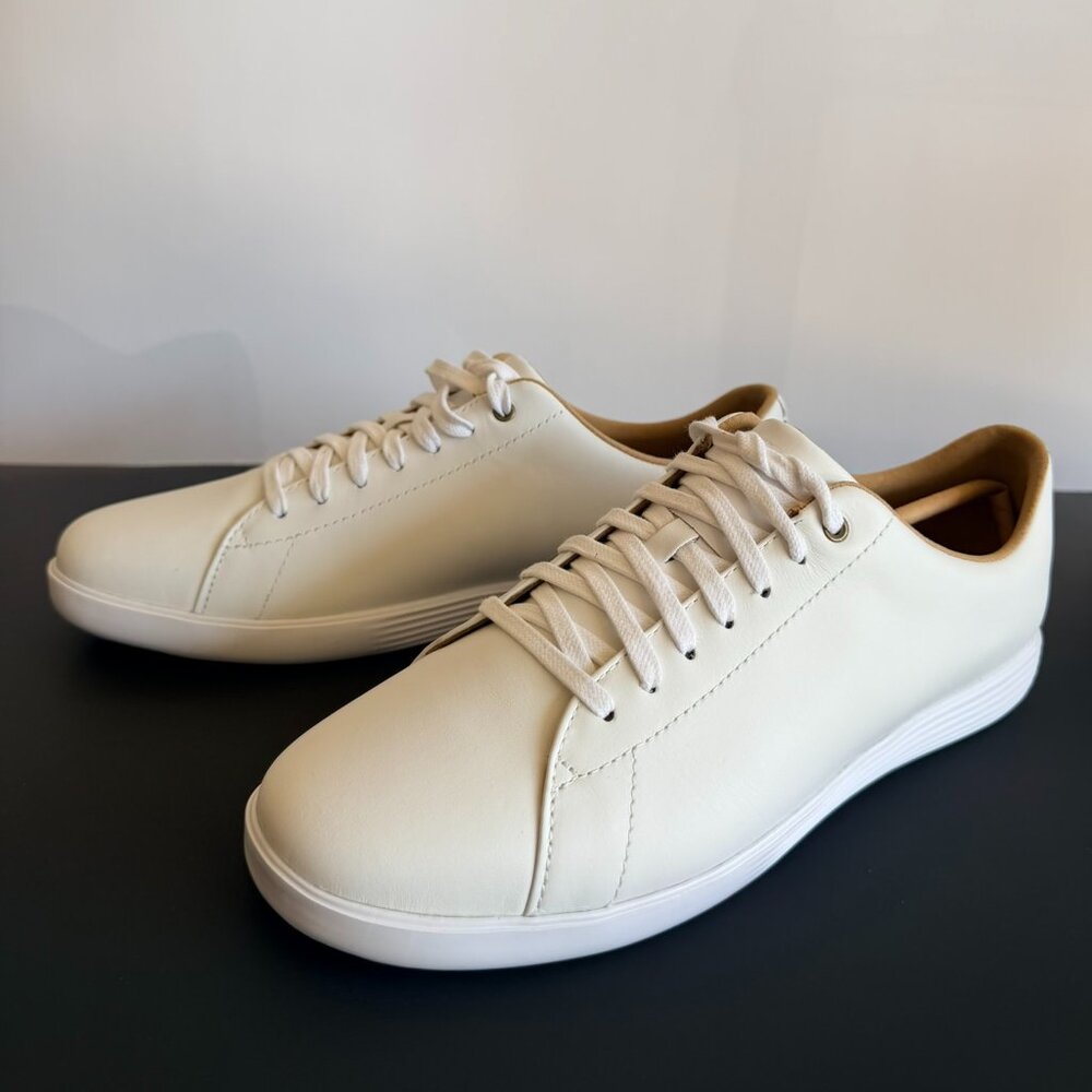 Cole Haan Grand Crosscourt White Leather Sneakers Size 10.5 NEW